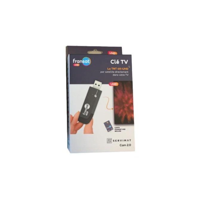 emballage clé TV USB FRANSAT 4K Servimat réception satellite UHD